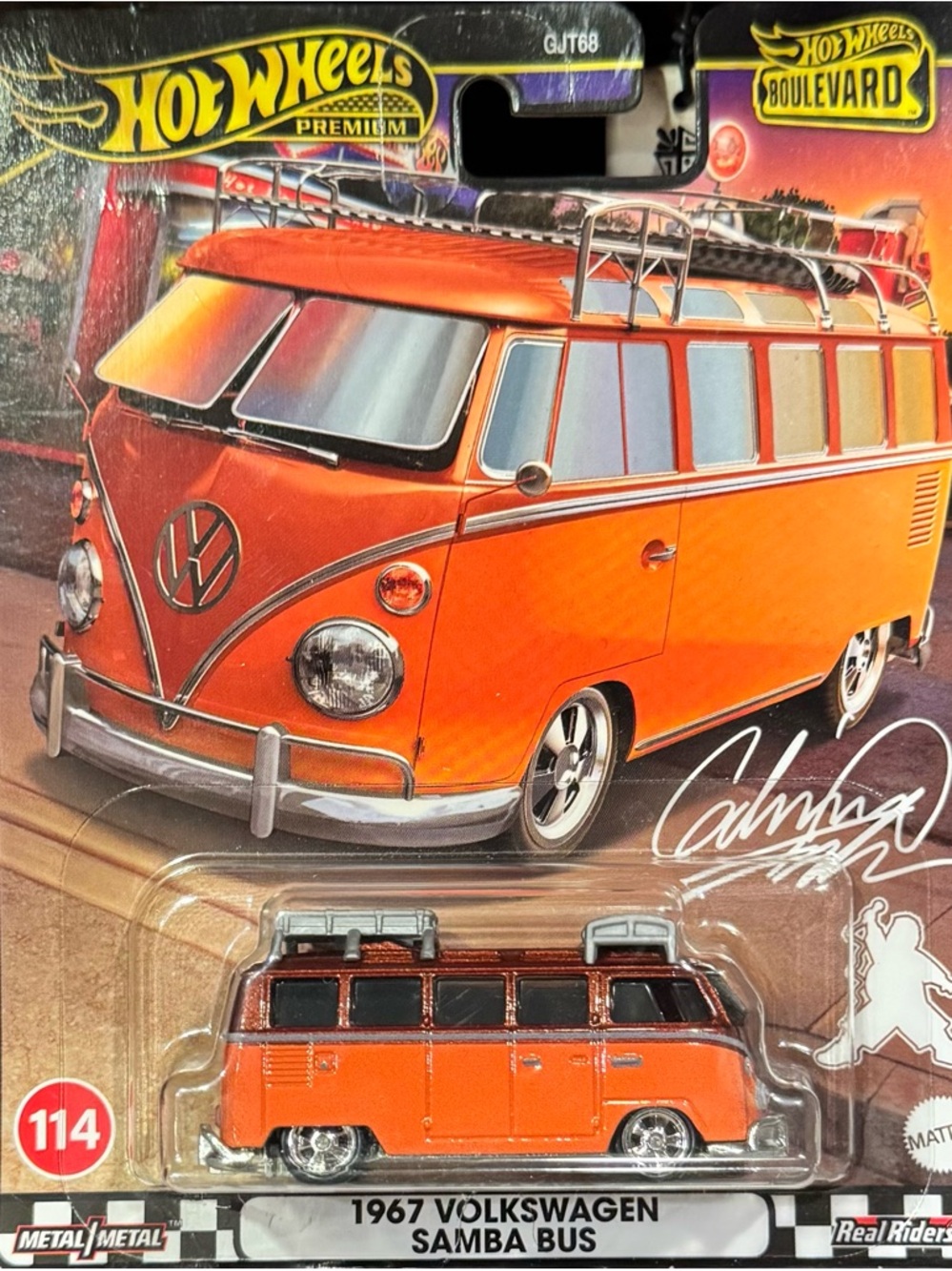 Hot Wheels 1967 Volkswagen Samba Bus Die-Cast Toy - Orange